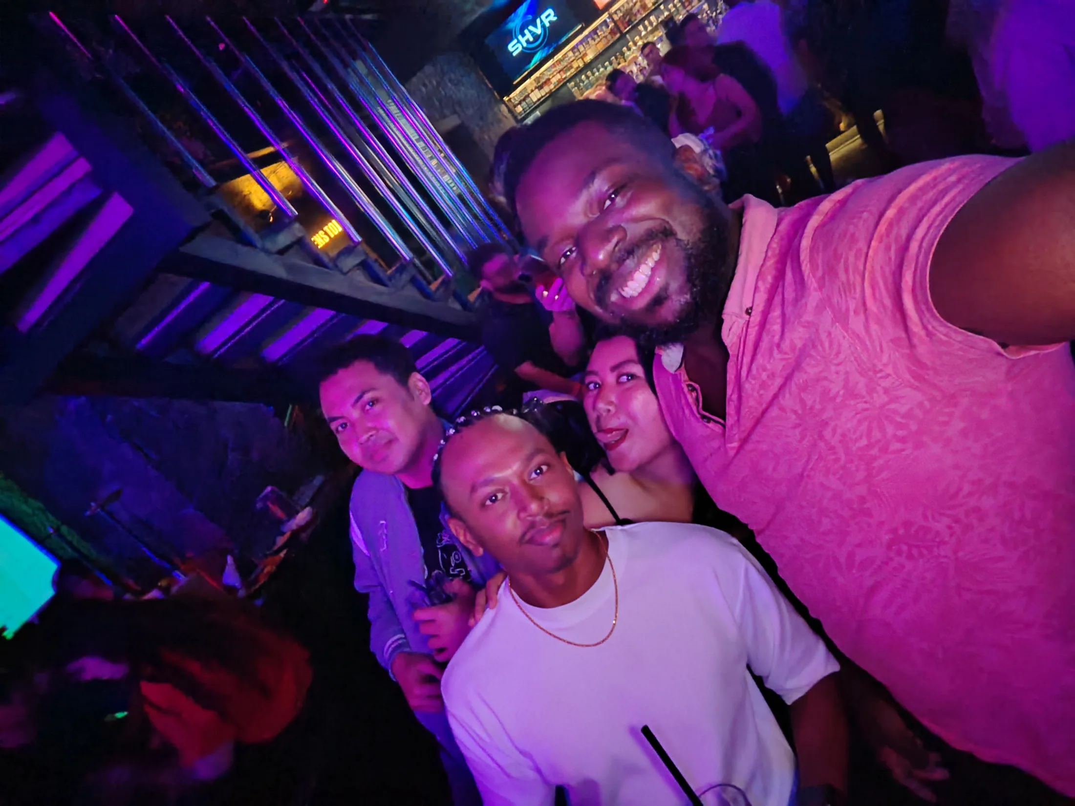 Travellers enjoying a night out in Bali